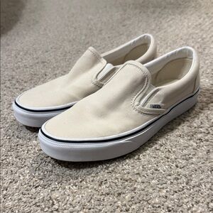 Vans Women's Cream Slip-On Shoes
